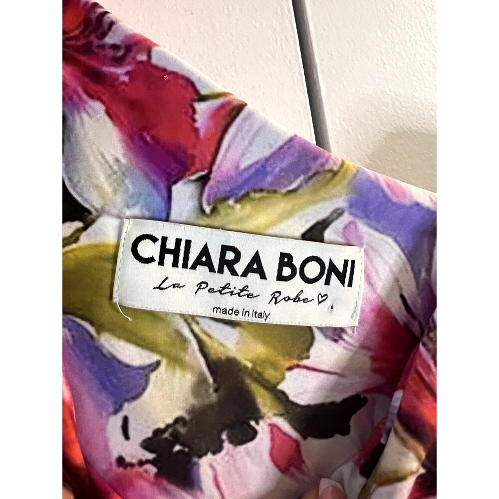 Chiara Boni La Petite Robe Gosia Floral One Shoulder Gown Maxi Dress Sz 48 12 L - Picture 10 of 11